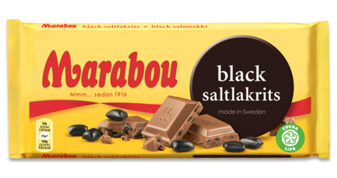 Marabou Svart Saltlakrits 185G