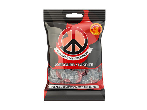 Peacemärke – Jordgubb/Lakrits