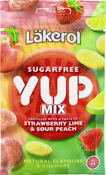 LÄKEROL YUP MIX STRAWBERRY LIME & SOUR PEACH