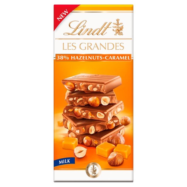 Lindt Les Grandes 38% Hazelnuts - Caramel 
