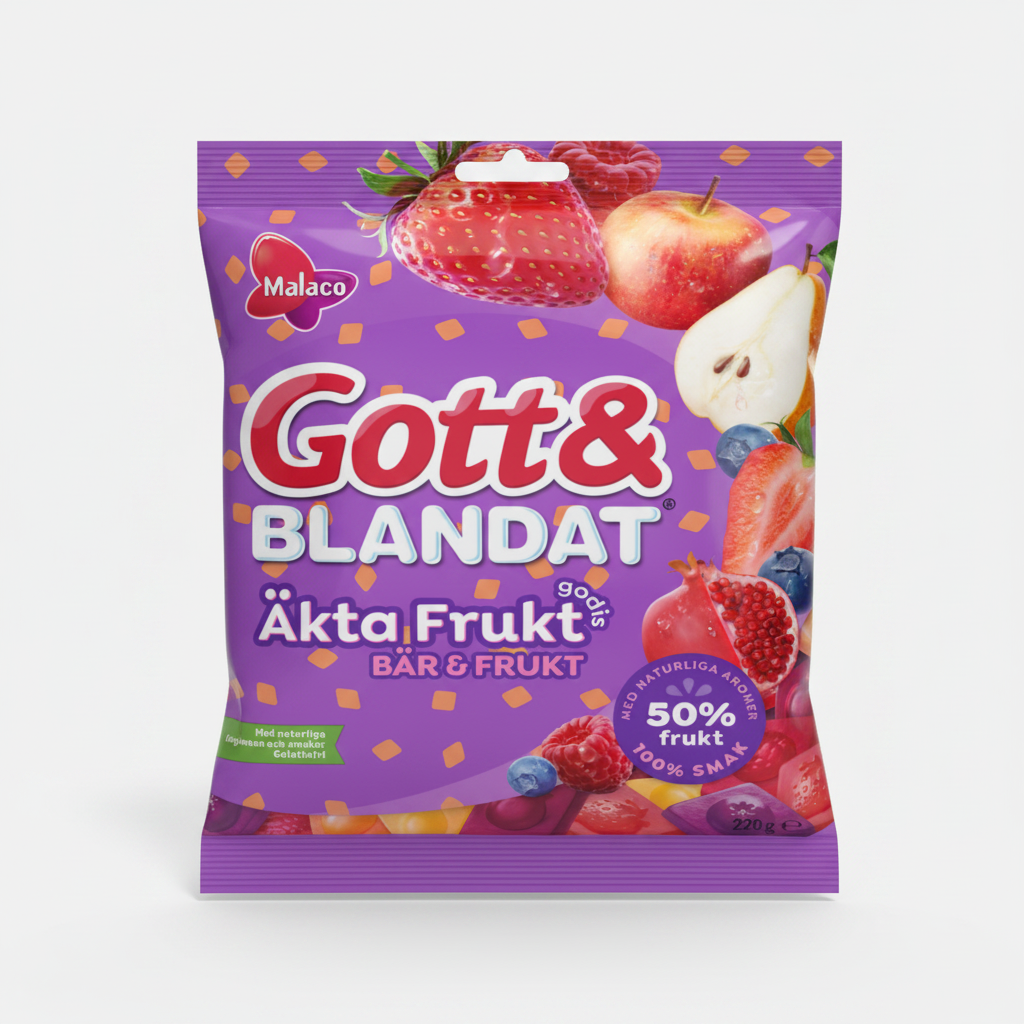 GOTT & BLANDAT ÄKTA FRUKTGODIS BÄR & FRUKT 
