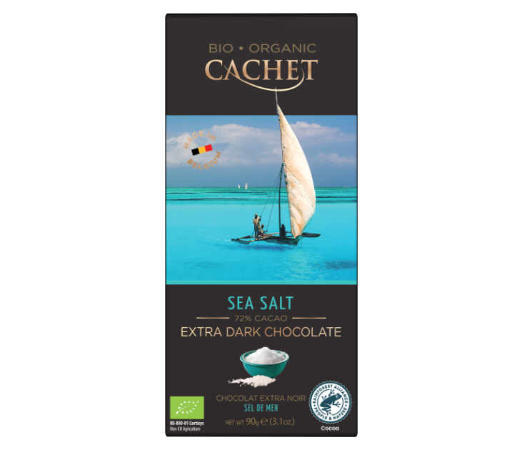 CACHET Extra mörk 72% choklad med havssalt 100g
